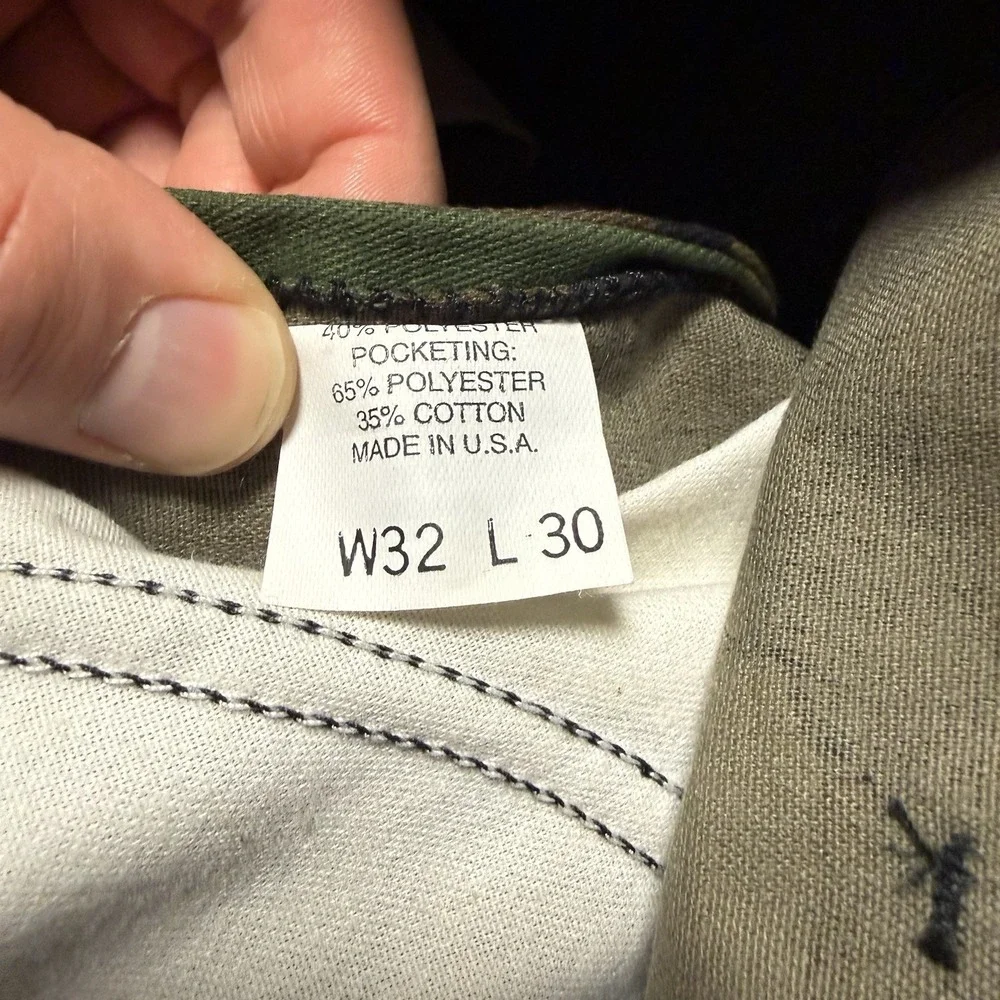 Vintage Pointer Brand Woodland Camo Pants Made In USA 32x30 Workwear Hunting